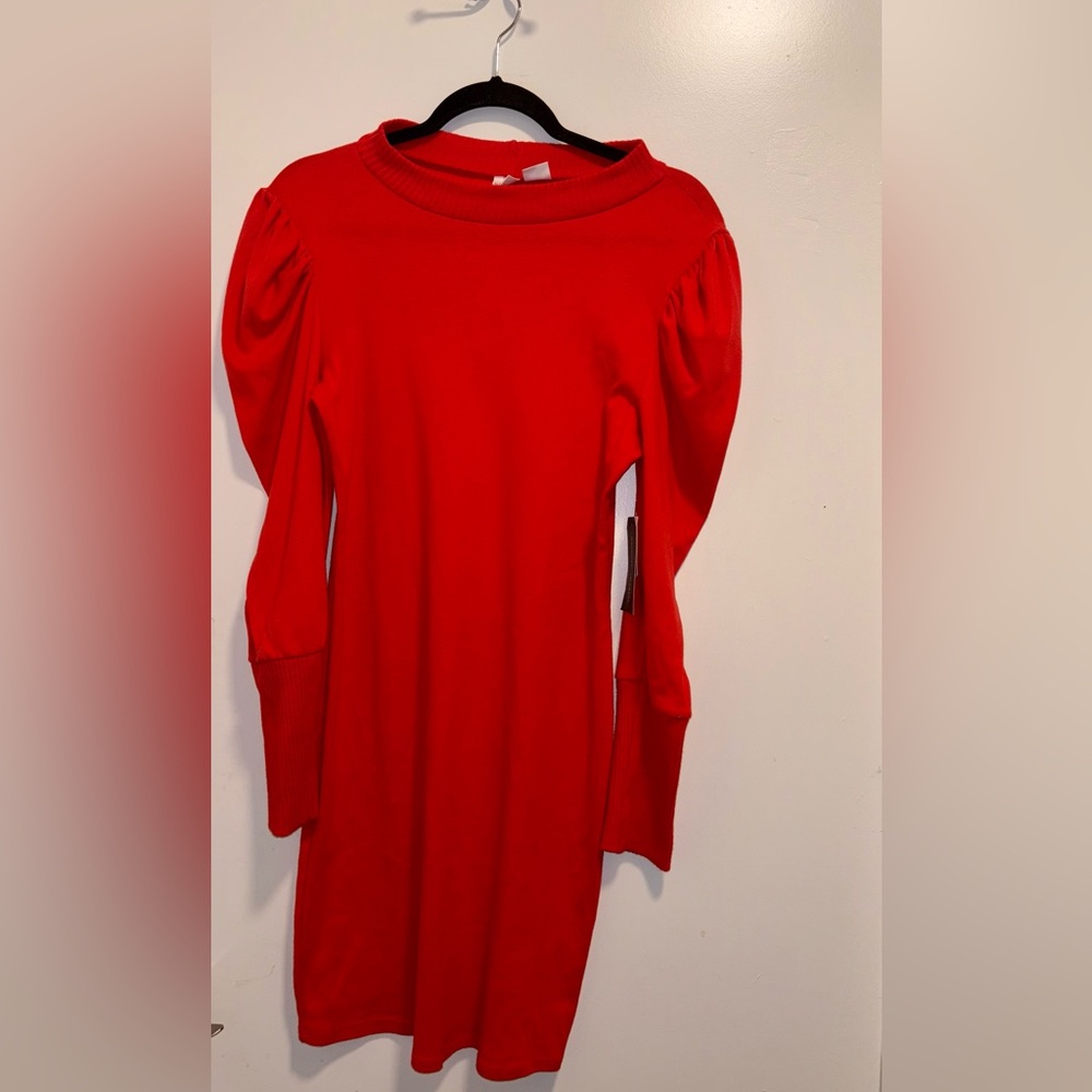 Melrose And Market Elegant Red Knit Dress Size L